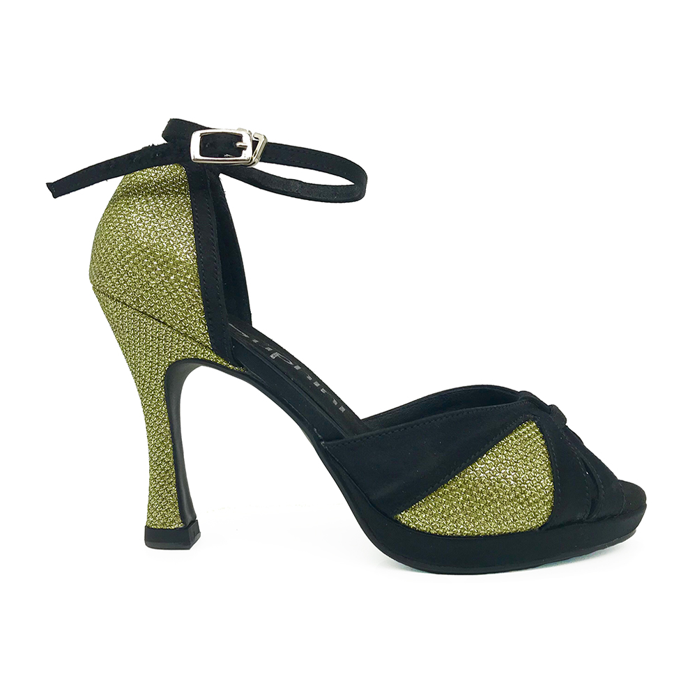 Free Shipping Suphini Micro Fiber High Heel Dance Shoes Green Glitter ...